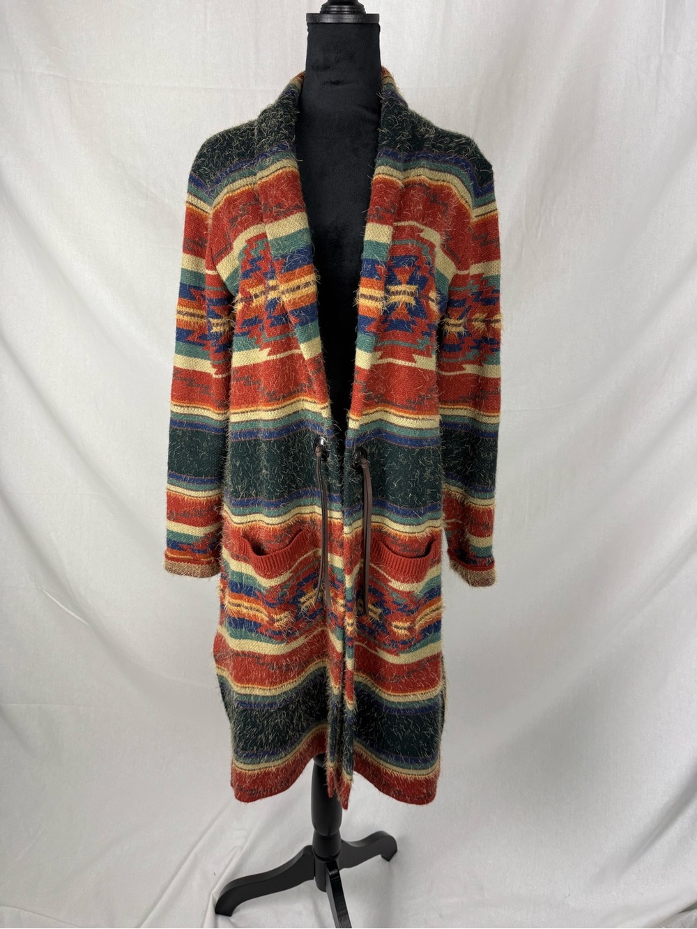 Cruel Denim Southwestern Fuzzy Long Cardigan Sweater – Women’s Large